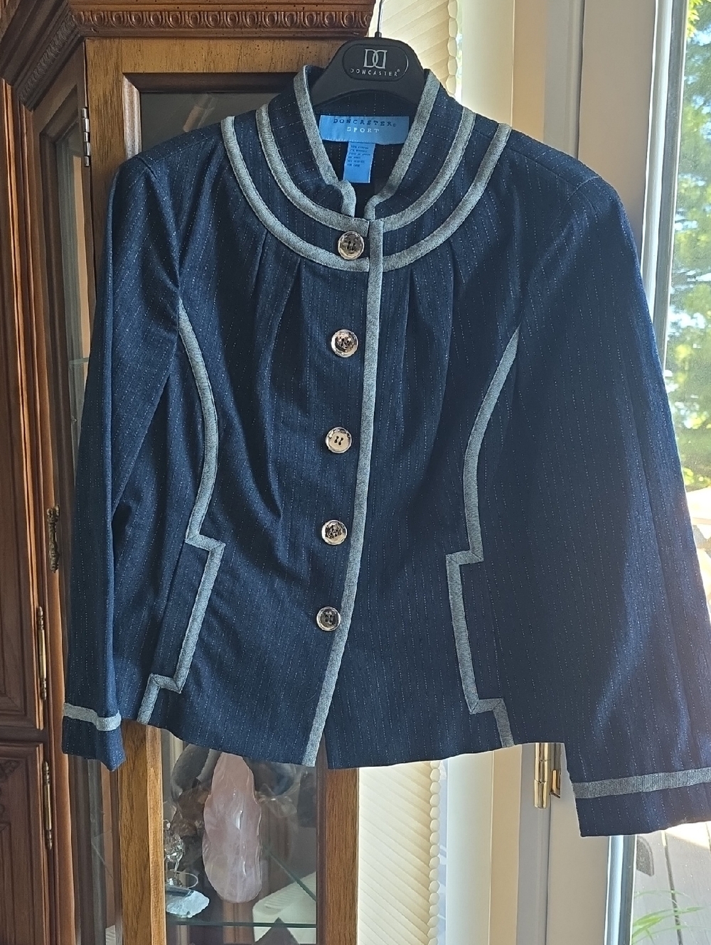 Doncaster Navy Blazer with Light Gray Trim